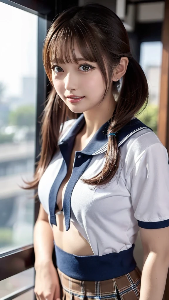 { 1girl, at airport }, { (masterpiece:1.2), (best quality:1.8), (photo realistic:1.8), (8K resolution:1.2) }, { ((shallow depth of field)), (sunshine:1.2) }, { beautiful 20yo, (blushed face, shy), (smiling:1.2), (open mouth:1.2), (eyes rolled up:1.2), (long hair), slender body, huge breasts, perky nipples }, { ((see-through flight attendant uniform)) }