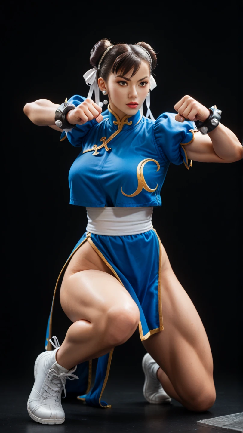 Chun Li, opening your legs,naked,showing her tits, showing her beautiful bottom