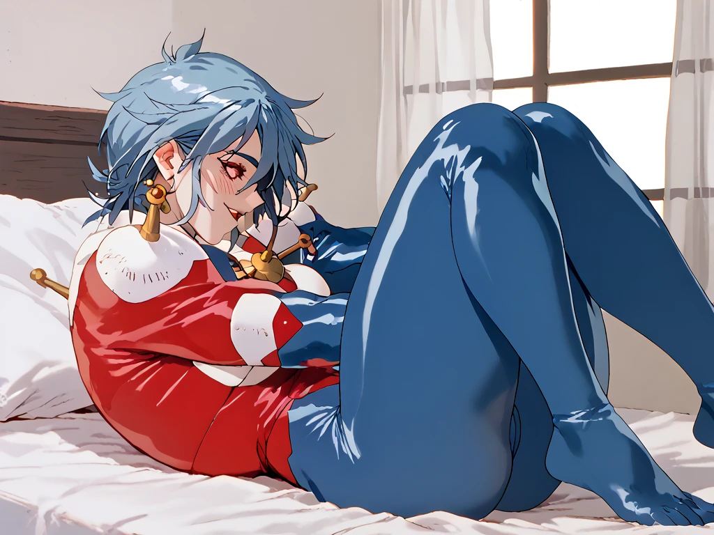                                                
                                   
 blue body suit  red body suit                     　            　 bed　                                　　　　　　　　　　      invited position 　 sexy　 showing private parts 　 open thighs　 　　　M-shaped legs　                      
   ecstatic expression　
 allenby light blue　hair 