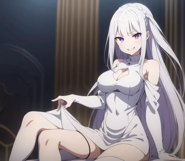 {artoria pendragon_fate ubw:1.15},(((white hair:1.5))), ((detail beautiful_eyes , :1.8)),,, ((Strong light )) , ((1 very tall girl:1.9)),, alone,, ((detail closed eyes, squinting,)) ,squinting,((open mouth :1.7)) ,hair between eyes,,, bare shoulders,, cleavage, thighhighs, ((( very long straight hair:1.5 ))),
break, ((topless:1.7)) , break , ((wet white lace panties:1.7)), beautiful light, , close up face:0.2, detail navel , detail thin thigs, , ((spread legs)), break, ((break ,sitting on gold liquid:1.8)),((Legs trembling)), trouble eyebrow, ,
nsfw,(ecstasy:1.8) ,(slut:1.6),(vulgarity:1.7),(fucked silly:1.8),(steam:1.5),(wet:1.5),(trembling:1.5),(((Twisting the body:1.7))) ,(drooling:0.2),(sweat:1.5),closed mouth:0.8, wince,(orgasm:1.7), trembling:1.8, beautiful upper body, Beautiful body, beautiful character design, perfect eyes, Perfect face, expressive eyes, Turning the face side to side,(church:1.5),in the center of the image, official art,High Definition CG Unity, Perfect lit, bright_front_face_lit, ,(Highest_quality:1.0),4k,Super detailed, photograph, 8K, nffsw, High resolution, absurd:1.2, kodak portrait 400, film grain, Lens flare, (lively_color:1.2) (beautiful, flat chest:1.7), (beautiful_face:1.3),(narrow_waist),((blush)), ((detail nipple)),,saber, dress,