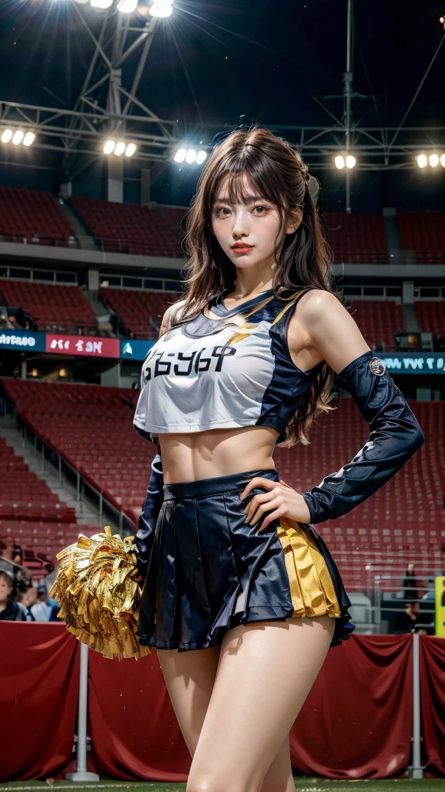 Sorrisos、Perfect girl body、Big Body Set((K-pop Idol))(Heart)((You're on stage(Live Action))Angle from below:Low angle、badge、nametag、ribbons、Mole、camel's toes、(miniskirts)pantiy、Lower breast、Super huge