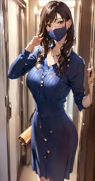 Best quality, best image quality, highest resolution, super detailed, wearing satin pajamas, the material of satin pajamas is shiny, soft and smooth to the touch, no underwear is worn, Chest is C cup, Japan fashion model, the head of the breast can be seen, the face is also taken full-body shot, the subject is alone, the place is the hotel bathtub, hands on the chest, sweaty, soaked,