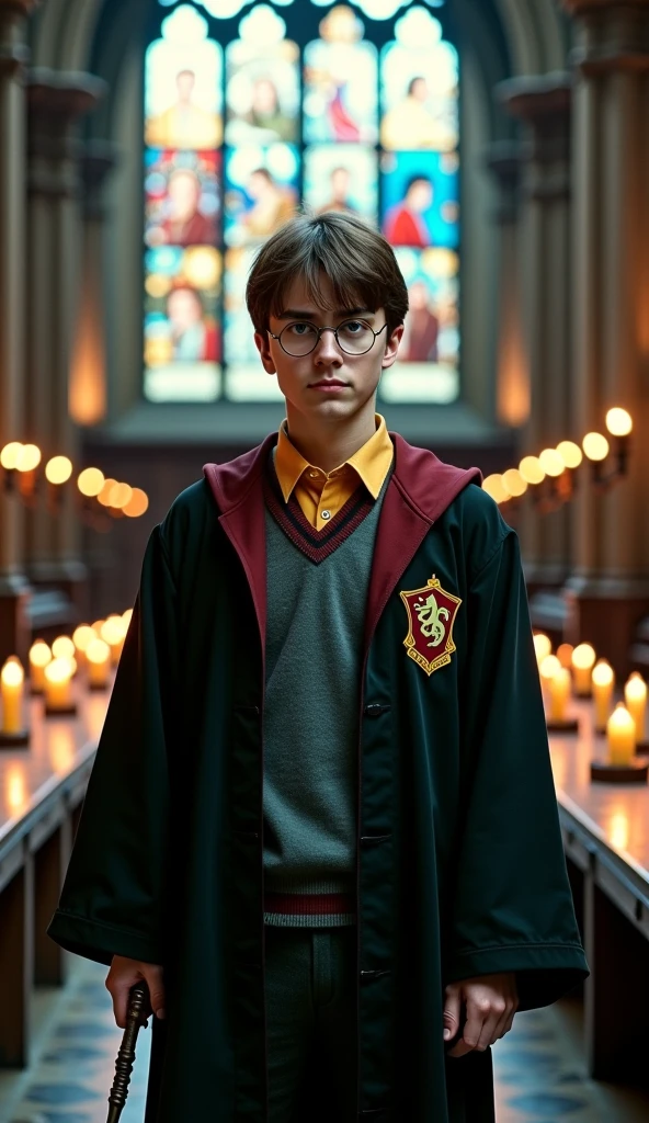((masterpiece)), ((high quality)), harry potter in Balenciaga clothing,( 90s style:1.2), (high detailed, high detailed skin:1.3) , fujifilm xt3