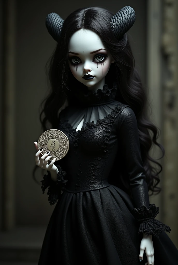 (knitted toy voodoo doll: 1.7), (Voodoo Mistress of Shadows and Darkness: 1.8), (Clothing: gown draped in darkness, adorned with gothic patterns and shadows in black lace: 1.5), (Accessories: staff with a black sphere, amulet of shadowy souls, mask veiling identity in mystical ambiance: 1.7), (Background: gothic castle cloaked in a somber aura, reflecting echoes of ghosts and sorcery: 1.6), best quality, masterpiece, detailed soft oil painting, detailed background, dramatic cinematic lighting, soft edge lighting, professional, dramatic lighting, hard edge lighting, ultra quality, 4k, masterpiece, best quality, 8k, ultra high definition, high resolution, extremely detailed