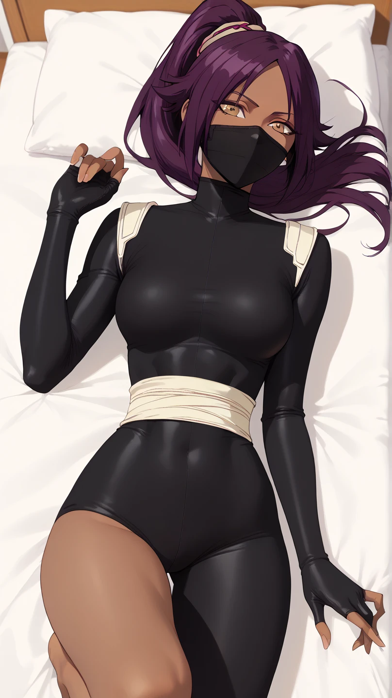                                                
                                   
 black body suit                       　            　 bed　                                　　　　　　　　　　      invited position 　 sexy　 showing private parts 　 open thighs　 　　　M-shaped legs　                      
   ecstatic expression　
 yoruichi NINJA MASK MOUTH MASK  , 