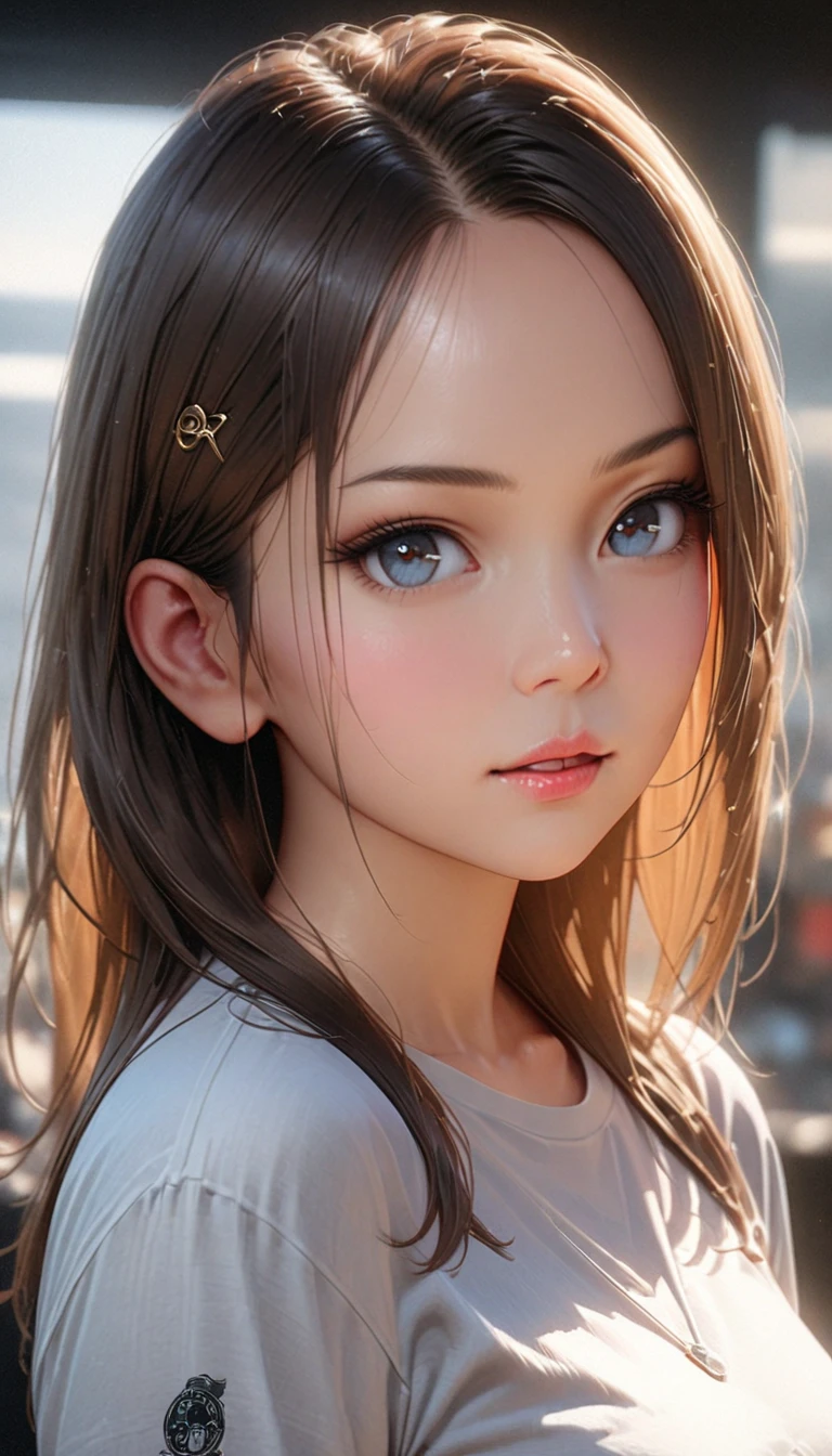 highest quality、Tabletop、solo、、Natural look、Brown haired、Long sleeve sweatshirt、camisole、Very attractive、超A high resolution、Surreal、High definition、Golden Ratio、Golden Ratio、Golden Ratio、beauty、beauty、beauty。