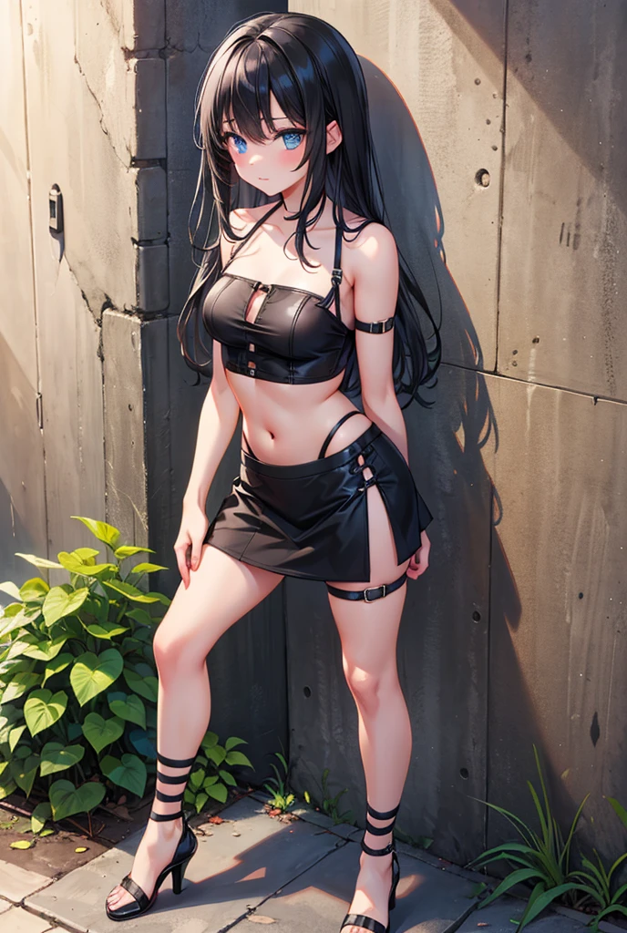 masterpiece, silver metal flame glasses, black long hair, Hair tie with two big red dishes, mature, 女性型ロボット, android, mechanical robot, joint seam, black eyes, full body figure, Height: 160cm, Light beige dress, fluttering skirt, skirt turned up folds, Uplifting, flushed cheeks, 2020s anime picture,ball joint, missionary angle, 歓喜, 満面の笑み, 跳躍 25歳 2020年代アニメ絵, NSFWなし, 全身, sports bra, 開脚, spreading legs