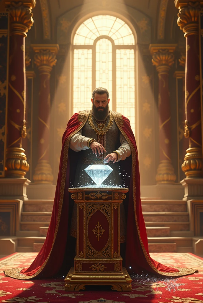 A minister broke the diamond in the king's palace