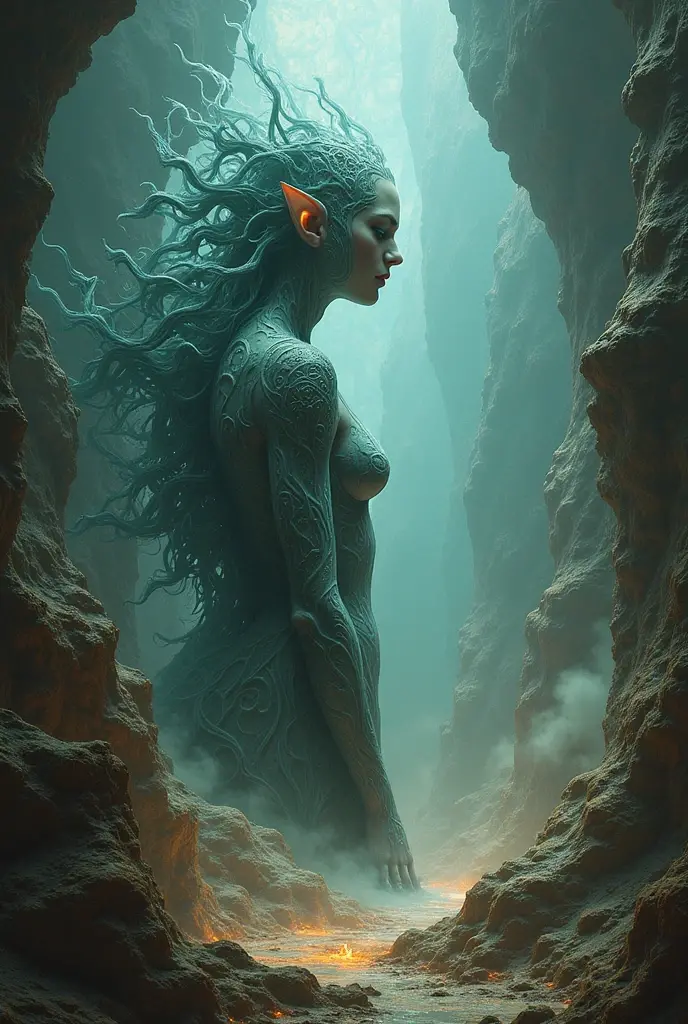 There is a woman sitting on a rock looking at the water, dreamlike digital painting, Digital painting nice, lindo pintura digital, bela arte digital, pintura digital impressionante, bela arte digital, linda arte digital linda, arte digital muito bonita, tinta digital escura, inspirado em Igor Kieryluk, Bela arte UHD 4K, Beautiful digital illustration, Pintura digital de fantasia