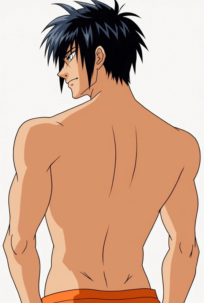 keith from voltron legendary defender, flexing his shirtless body in underwear