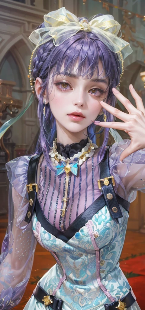 (RAW shooting:1.5, realistic:1.5, fractal art:1.5, 8K), (highest quality, masterpiece, ultra high resolution), Castle of the Demon World, ((perfect dynamic composition:1.7)), Highly detailed skin and facial textures:1.3, Detail of limbs, 1 girl, (Cute sexy succubus demon with big wings:1.3, beautiful and aesthetic:1.3, Wearing detailed body jewelry:1.3), prisoner of war, slave, Horn, Fair skin, open your legs, colorful,  (Correctly wear heavily torn clothes off-shoulder:1.3), Huge breasts that are about to burst, Do not show areola, big chest gap, (The expression on your face when you feel intense caress, Facial expression when feeling pleasure, A look drowning in pleasure, Are crying), beautiful blue eyes, Eyes that feel beautiful eros, sexy face, blush, (Too erotic and cute:0.9, Bewitching:0.9), ((torture:1.5, Lots of chains:1.8, countless chains tangled in clothes:1.8, chain the right arm:1.2, chain the left arm:1.2, Bind the right leg with shackles and chains:1.2, Bind the left leg with shackles and chains:1.2)), (((An incomprehensible amount of liquid flows throughout the body:1.5))), super long blonde curly hair, View from the knee up