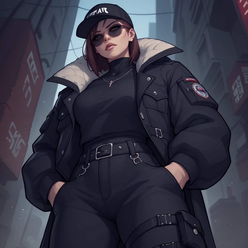 sad girl muscular girl large breasts yellow eyes black hair fur coat fur coat fur coat fur coat fur coat fur coat fur coat