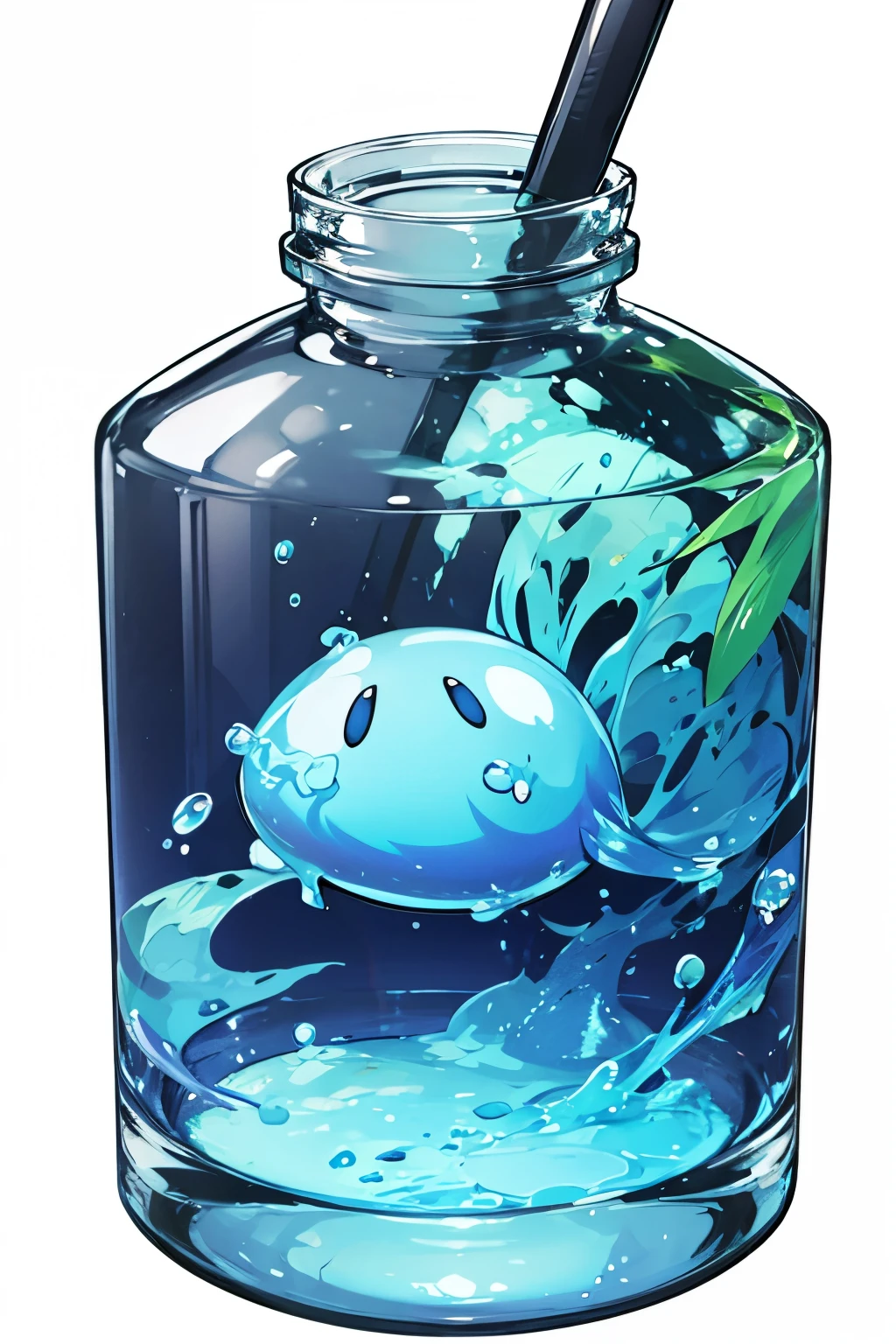 blue slime transparent