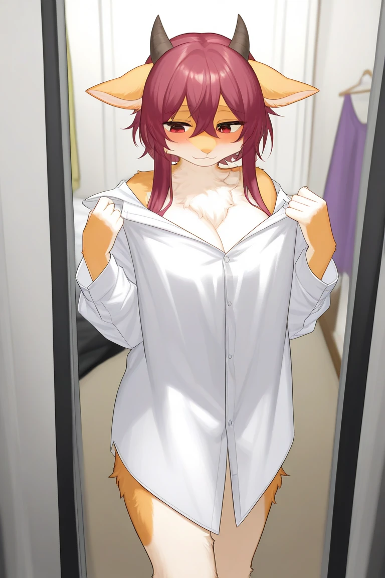 kemoshota, almost naked, looking down, animal ears, fox boy, white pink fur, tail, short statue, short and squishy body, kindergarten, bottomless, dynamic angle, kindergarden, infanty, toddley, toddlercon, nipples, navel, whiskers, taken photo by smart phone