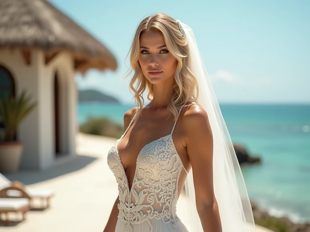 Inna Korobkina, the beautiful model, she is 28 years old today. She is a Peixes sign, standing at 1.65m tall, and weighing 50kg. Her skin color is white, and she has green eyes, blond hair, long hair length, small bust, small waist, and large hips. She is wearing a Flowing white dress adorned with intricate silver embroidery, complemented by delicate silver jewelry look, in a Studio with black screen for an elegant and sophisticated style setting, striking a Full-body photo, walking in motion, looking forward pose. , red lips, chromatic aberration abuse, UHD, retina, masterpiece, accurate, anatomically correct, textured skin, super detail, high details, high quality, award-winning, best quality, high-res, 1080P, HD, 4K, 8K, 16K --q 5