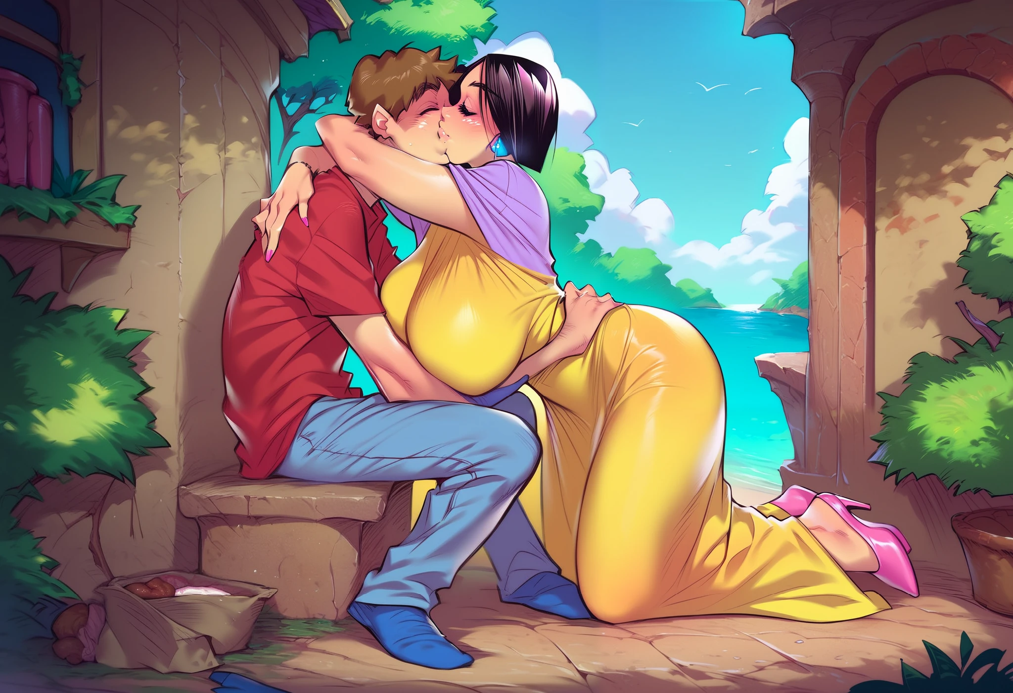 (((twilight sparkle with cute face wicked smile look at viewer lay on her bacl))),(((wear high heels))) ,(((wide spread legs))), (((vagina is visible)))), (((look at viewer))),ponytail hair ,((( pubic hair))),(((very long hair))) , (((inside a cave with flower field))) , (((twilight sparkle as a mother))) , (((a view of mother and her baby))) , very long hair ,big breasts , lush breasts , Bulky Breasts , voluminous breasts , breasts are visible , (((naked))) , (((nude))) , (((her full body is visible))),(((((a toddler stand on her lap))))) , (((((breast feed a toddler))))) , (((nursery a toddler))) ,(((((a toddler suck her breasts))))),(((((look at to viewer))))) , (((((lust in her face))))) ,(((toddler squeezed her breasts))),(((front view)))