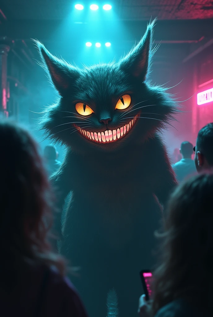 Horror-themed cinematic film still the cat in the hat, scary, concept art by greg rutkowski high budget, bokeh, cinemascope, moody, epic, gorgeous, film grain, grainy . Eerie, unsettling, dark, spooky, suspenseful, grim, highly detailed