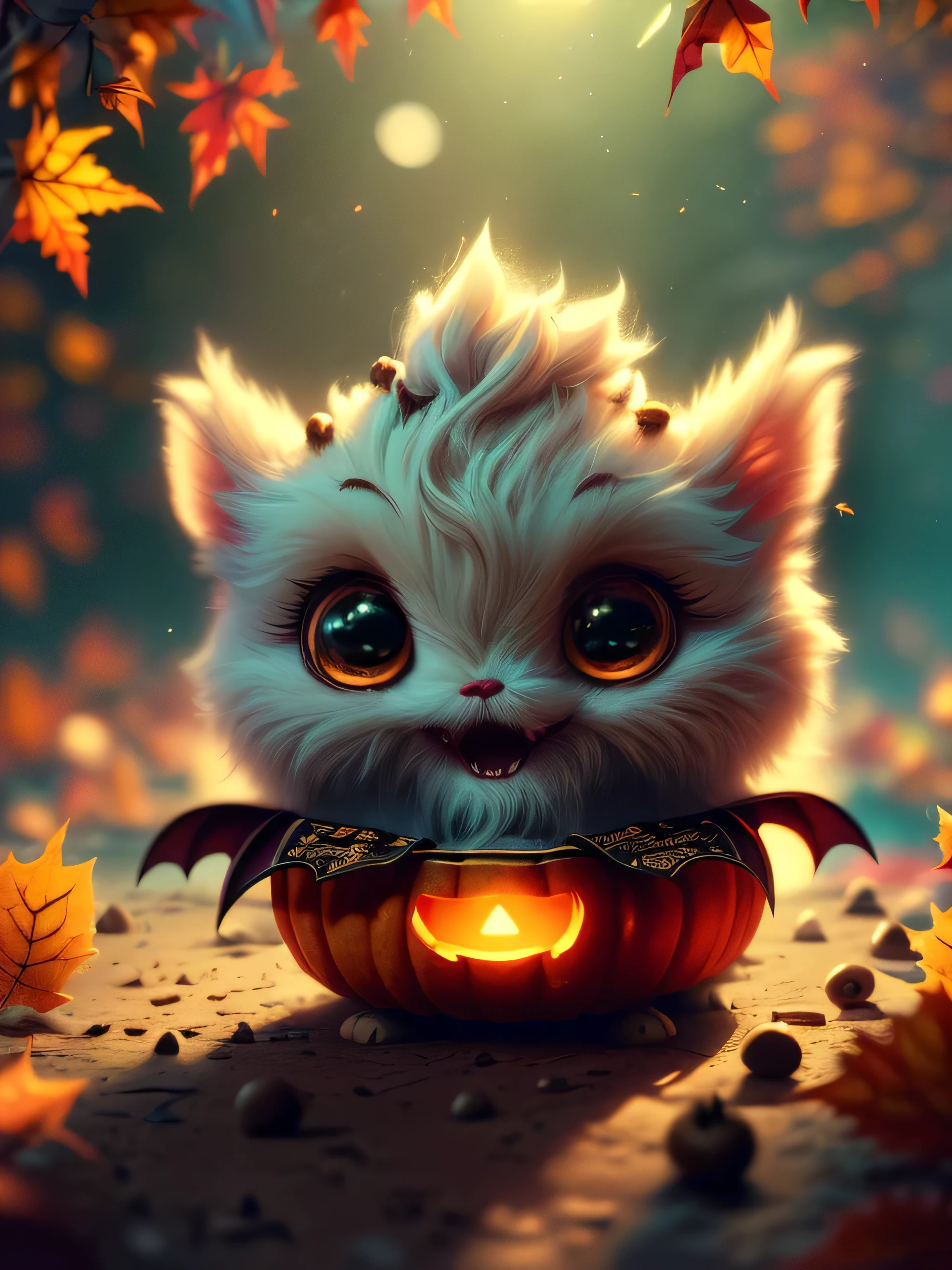 (Best Quality, Super Detailed, masterpiece, representative work, official art, professional, super high detail, 8k:1.3) (photorealism:1.2), adorable monster eating chocolate chip cookies with round eyes, dressed in a bat costume, autumn, halloween, night, Natural lighting, Soft background, Photorealistic, Shining eyes, Sharp focus, Sweet and mischievous look, Hint of mischief, Dreamy atmosphere, Delicate details, soft volumetric light, (backlight:1.3), (cinematic:1.2), intricate details, (ArtStation:1.3)