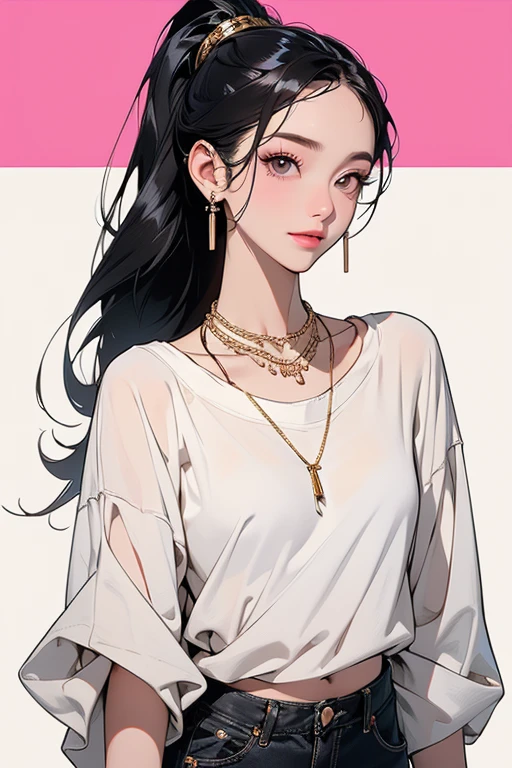 girl, wears filipino clothing, white skirt, BLACK shawl or scarf worn over both the shoulders(not too long, elbow level ) has design, with black sleeveless top inside(not croptop), not sexy, filipiñana alampay, aesthetic, pearl necklace, the black top is kind of falling off frm the shoulders, shawl or scarf that's often worn over the shoulders(has pin in the middle, connected)
