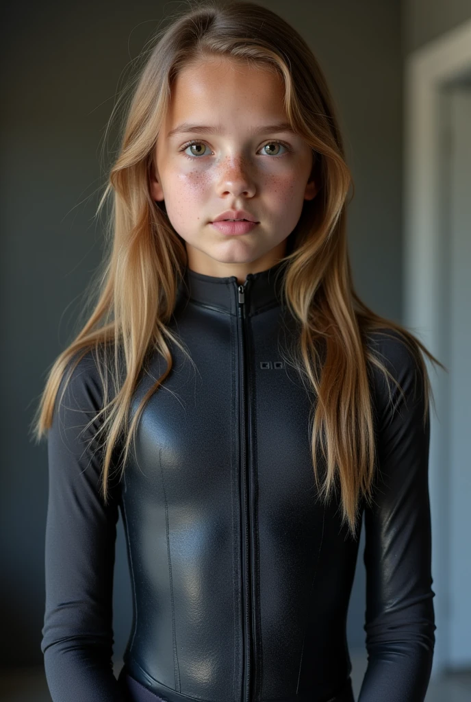 
Frontal Attractive young teenage girl wearing a darkgrey ribbed mesh detailed muddy dirty diving suit. Very tall skinny girl in grey technical competition muddy wetsuit. High quality detailed shiny grey sportsfabric suit. Detailed racingstripes pro cyclingsuit. The suit is partially muddy and dirty with mudstains. She has long blonde hair and freckles ; Cute long haircut. Brown eyes, her belly is super thin and her butt is super flat and small. she has beautiful brown eyes. long legged skinny teenie, close up sticking out her flat ass backwards, close up posing 11 age girl from side behind, very realistic photo, very cute attractive beautiful hot spanish teengirl, many many freckles, freckled face, beautiful full sexy lips, botox lips, fake lips, tiny skinny anorexia body, small little teen ass from behind angle.
(highly detailed) Hot young tennage girl is wearing muddy dirty mudstained dark matte black one part bike suit with bike leggings with padding made out of polyester has darkblond hair. Beautiful freckles real photo 8K. she is fit her waist is slim. she is looking very young. her face is looking very young and thin she is looking young. inside a yoga studio. she is not smiling she has green eyes. view from the back she also wears tight black climbing harness tightly wrapped around her body, fullbody image, focus on hips and upper body, total complete body, many shiny straps harness, climbinggear, climbingharness around waist hips and thighs, nipples pokies