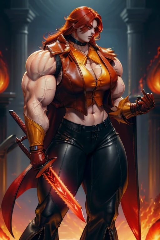 whole body, definition_Effie, Red breastplate, Red skin, View your viewers, Shiny,armor, Knee socks, High Boots,shoulder armor, fail, Pauline, gloves, Gauntlet, Rerebrace armored boots, Scapula,(masterpiece, Highest quality, Very detailed, Best Shadow) yordle (One girl)( Red skin:1.2) pointy ears muscular lean platinum blonde long twin-tails hairstyle at the office lustful smirking smile face red blushed, blush, Strong Abs, Female Bodybuilder, tiara, Twin Drill Hair Hair colorSilver