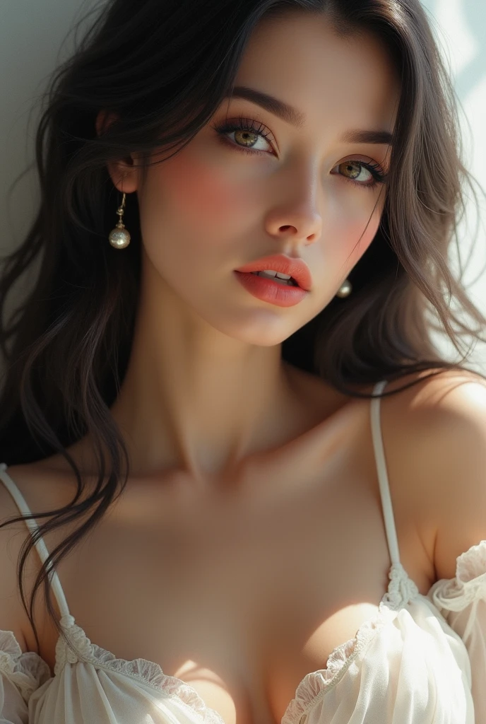 (best quality, hyperdetailed photography:1.2), beautiful lady, freckles, dark makeup, soft light, head and breast portrait, cover, (detailed beautiful face, detail skin texture, ultra-detailed body:1.1) sexy vampire girl, snoopy breast, perfect breast, large snoopy breast, queen of old england