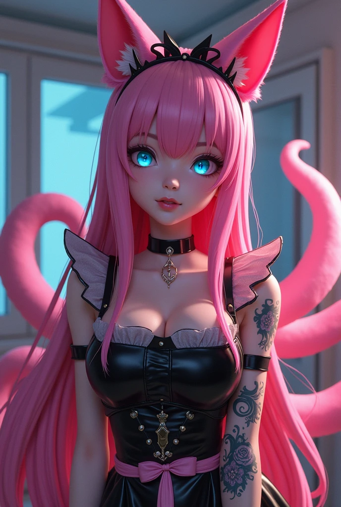 {-erro_de_anatomia:1.0} 1 girl, Anime girl with horns and light pink leotard swimsuit, crawling on the floor, long blonde hair, demon anime girl, Succubus in tight short light pink dress, Cute Succubus, Demon girl, Succubus in sun dress portrait, succubus, portrait of a female demon, demon mika kurai, demon girl portrait, succubus | contemporary, Portrait of a demon, vampire girl