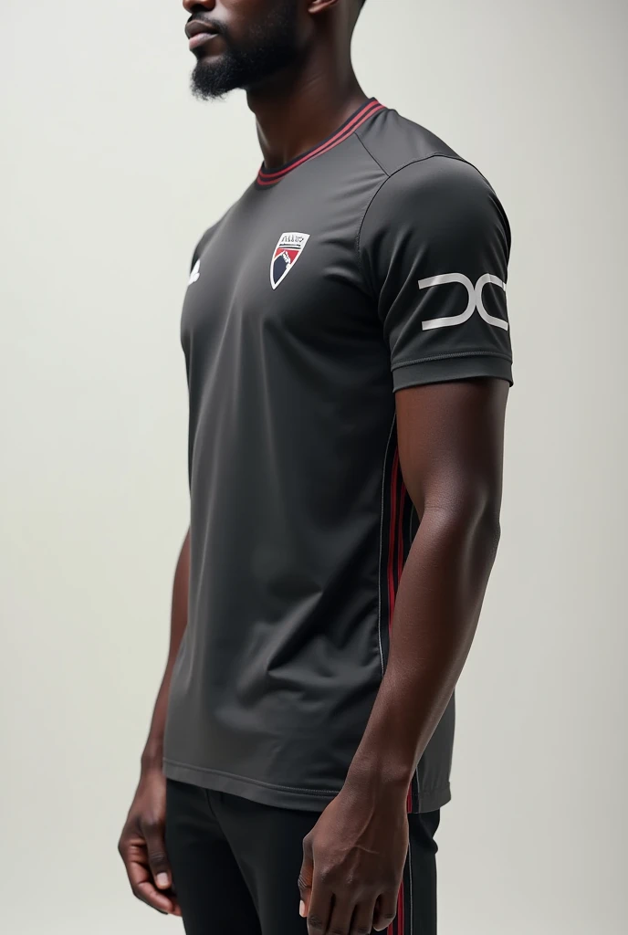 Footballer boy whose name is Vashu and gersy no is 05 from back side and his skin tone is colour in Balck in white