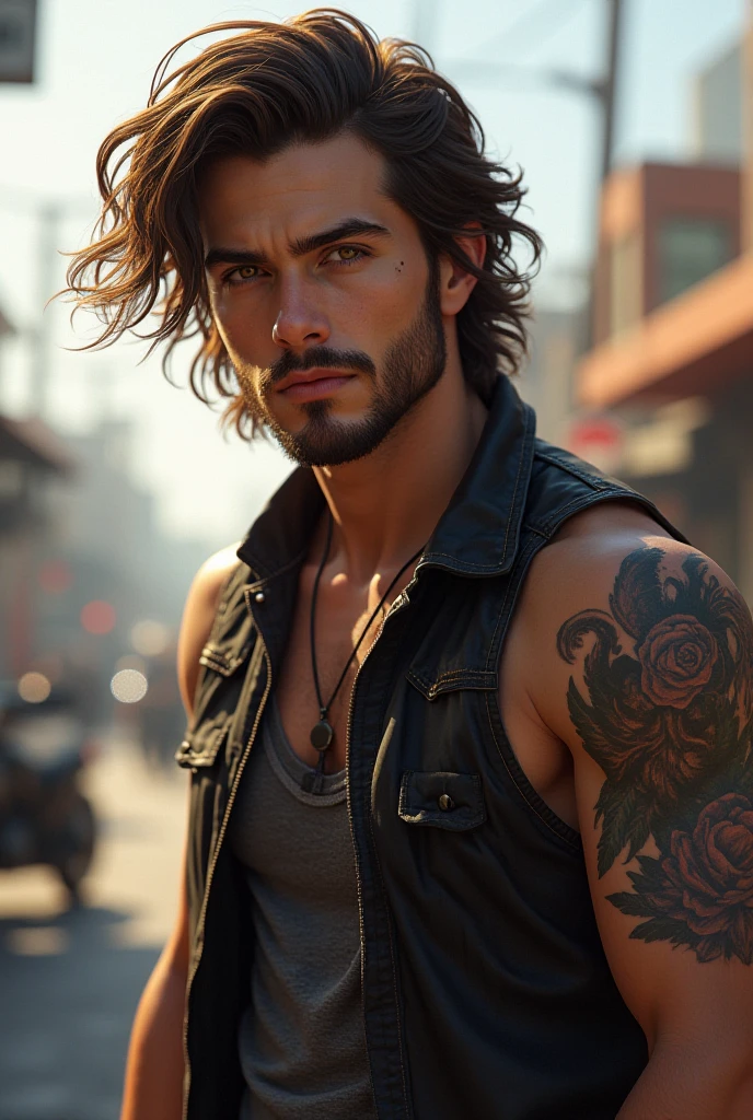 Crie Anime 4K Realista, Based on the story of a Brazilian, White green eyes and arms crossed, com correntes de ouro , Rough look, Cercado por sua gangue na rua
Sexo Masculinous, With the position of a real gangster, Com um carro esportivo de luxo ao seu lado e pitbulls gigantes , Tudo em 8K Realidade