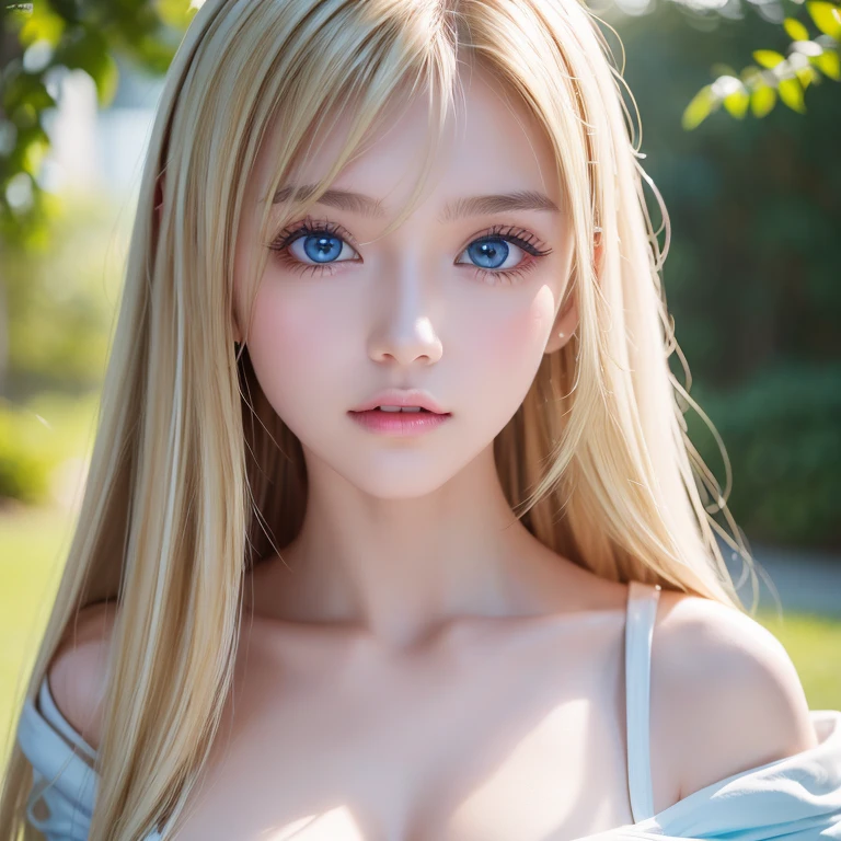 masterpiece, 最high quality, 超High resolution, (Realistic:1.4), Detailed beautiful face, Fine clothes, Amazing European Women, Wearing a tank top, So cute, Close-up portrait, Soft skin and perfect face、Perfect Face, Gorgeous long ponytail brown hair, 8k resolution,Ultra-realistic,Super detailed,high quality, (huge teardrop chest, Huge cleavage:1.2), A broad perspective、8K,最high quality, Tabletop, Very detailed, 超A high resolution, Realistic, Raw photo, Absurd, Absolute Resolution, 1 girl, alone,Young beautiful Japanese woman, Super cute face, Luxurious appearance, big breasts , smile、 Double eyelids on both eyes, Natural Makeup, Long eyelashes, Shiny and smooth light brown long bob hair, Asymmetrical bangs, Glowing Skin, Center image, High resolution, High Detail, Detailed hairstyle, Detailed face, Great cinema lighting, Super realistic, Perfect limbs, Perfect Anatomy、very big o cup breasts、Shapely breasts 、silky Glowing Skin、sexy,very beautiful nice face、Cute gorgeous face、gorgeous blonde silky hair、pale blue eyes、Bangs swaying in front of the face、A beautiful and cute 19-year-old girl、Big and ample breasts、she spreads her legs wide and flaunts、very big breasts、Plump、super glamor、Are fat