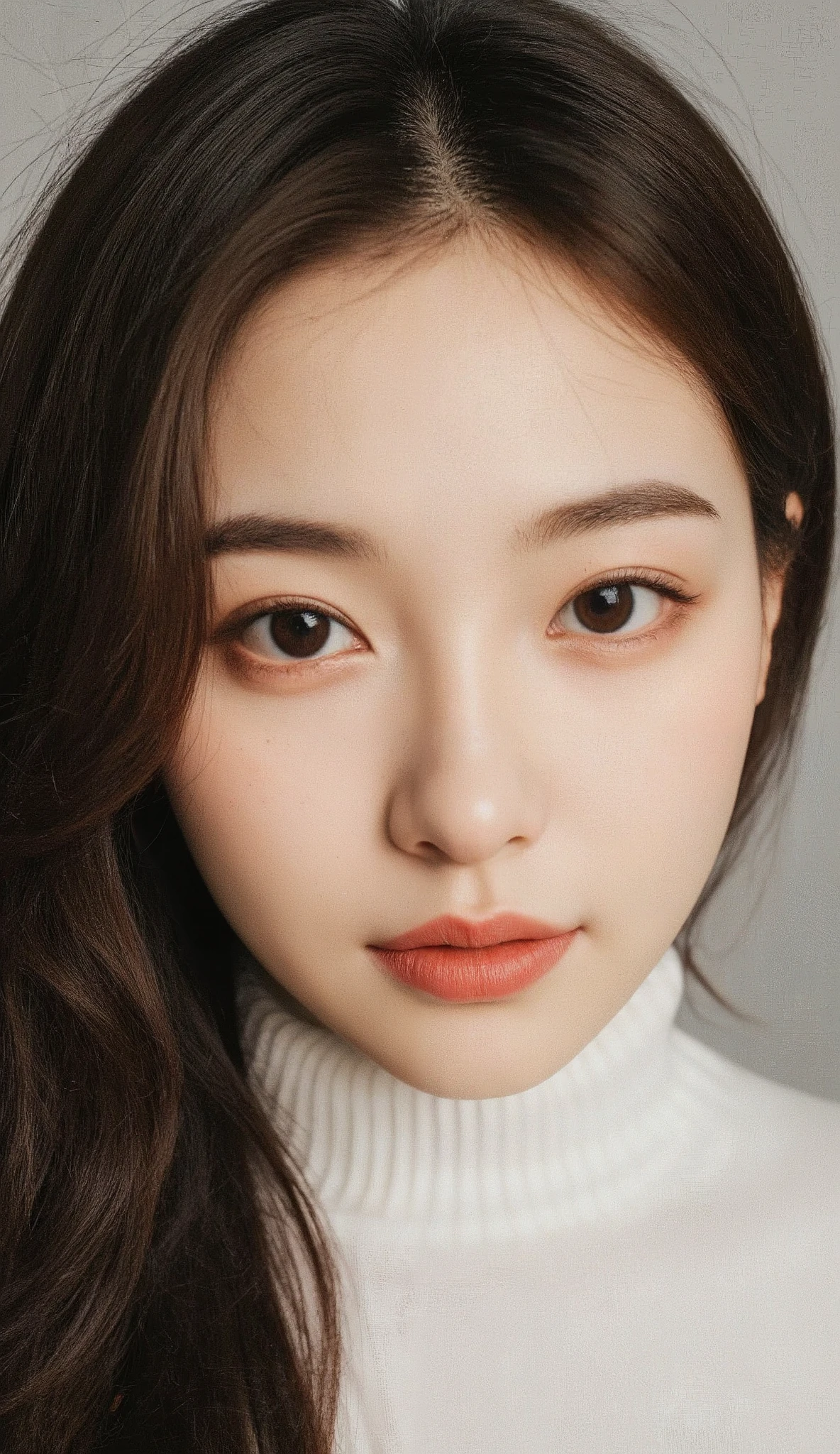 masterpiece, best quality , Rystic , Beautiful Japanese Woman 、 is a smiling face、 big, patchy eyes、 plump teardrop bag、attractive tear bag 、 golden ratio face 、 well-prepared face、 detailed eyes、Eyes that attract people、きれいなCafe、Stylish Background、Cafe、モダンなCafe、Natural smile、 small face、25 talents、A straight nose、 white skin、 clear skin 、 clear skin、 small nose、 charming eyes、 detailed eyes、 natural makeup、Plump lips、 naturally floating hair 