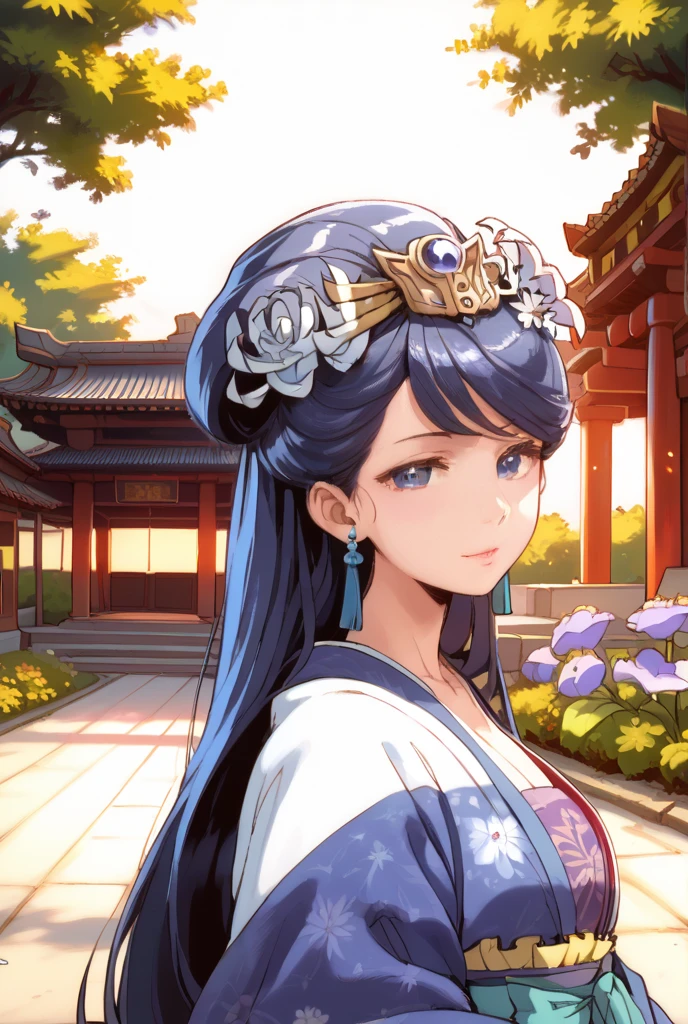 a beautiful young kamisato ayaka from genshin impact with thin delicate lips, beautiful facial features, pale porcelain skin, long flowing dark hair, elegant kimono, graceful posture, serene facial expression, intricate floral pattern background, ornate headpiece, soft natural lighting, cinematic composition, masterpiece,(masterpiece:1.2),(realistic,photorealistic,photo-realistic:1.37),HDR,UHD,studio lighting,ultra-fine painting,sharp focus,physically-based rendering,professional,vivid colors,bokeh,portrait