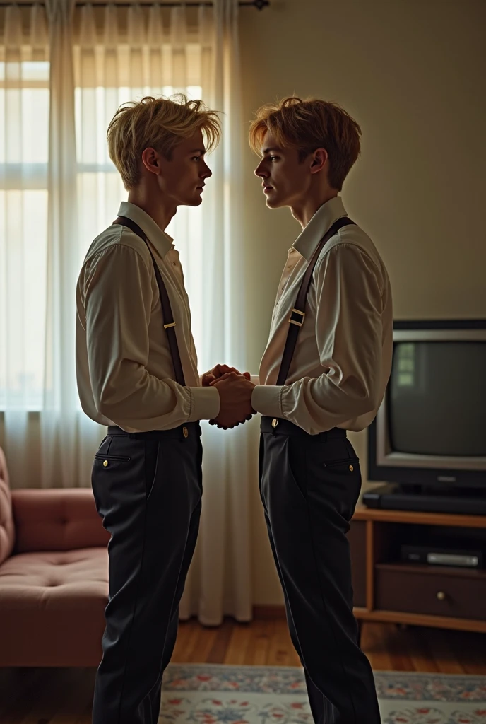 Draco Malfoy kissing a redhead boy