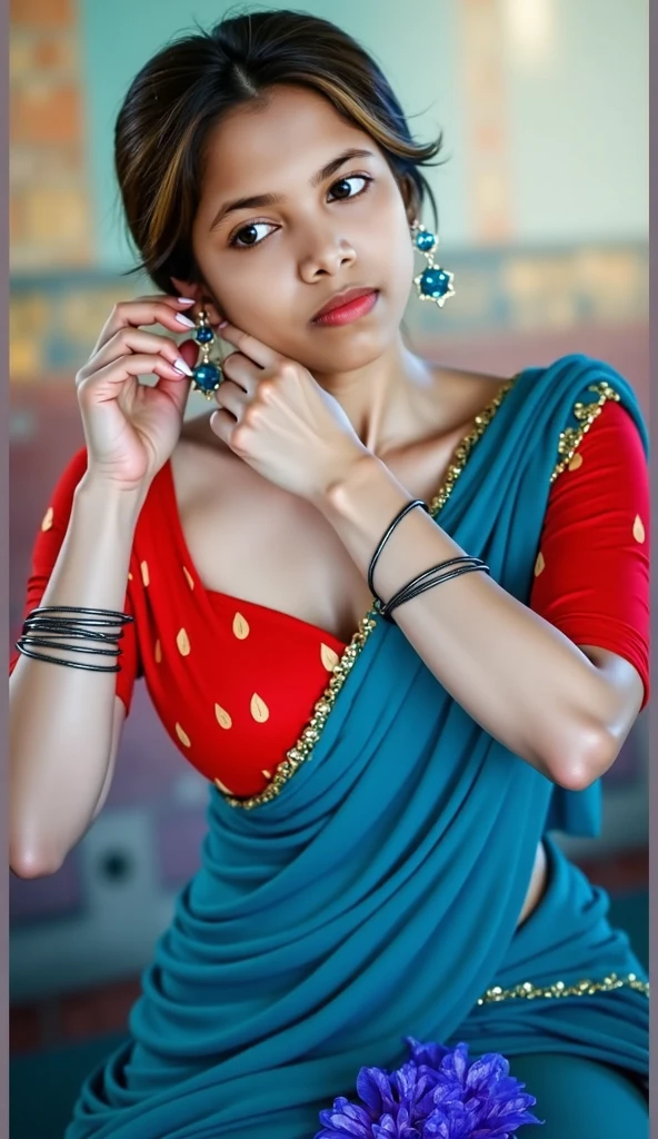 (best quality,4k,8k,highres,masterpiece:1.2),ultra-detailed,(realistic,photorealistic,photo-realistic:1.37) Sexy charming pirate smiling mischievously, sexy midriff, busty waist, epaulette, Seductive cleavage, Pleated mini-skirt, Sharp details, Frivolous and scandalous, bright skin, Enchanting daylight, Ron Hicks Style, Artgerm, by Greg Rutkowsky, Movie Rendering ",The most beautiful girls of real India