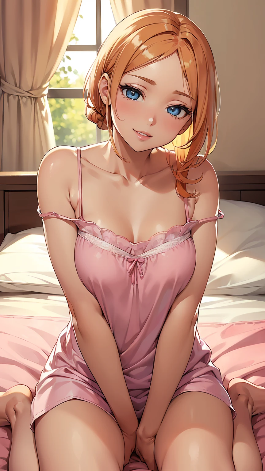(8K, Best Definition, Masterpiece: 1.2), (Photorealistic) Super HDTV, ultra detailed, Best Quality, Best Masterpiece, (1 female), (Solo), 25 years old, (hugging one's self: 1.5), Pink Bra, (surprised: 1.4), (nose blush), Looking at the camera, Bedroom, (Upper Body: 1.2), (Blonde Short Hair), (Low Twin Tails), Shiny Hair, Open Mouth, Blue Eyes, (Bright Sunshine), Changing Clothes, (GLINT), View of the Blue Sky Through Window, Small Necklace, Hair Clip