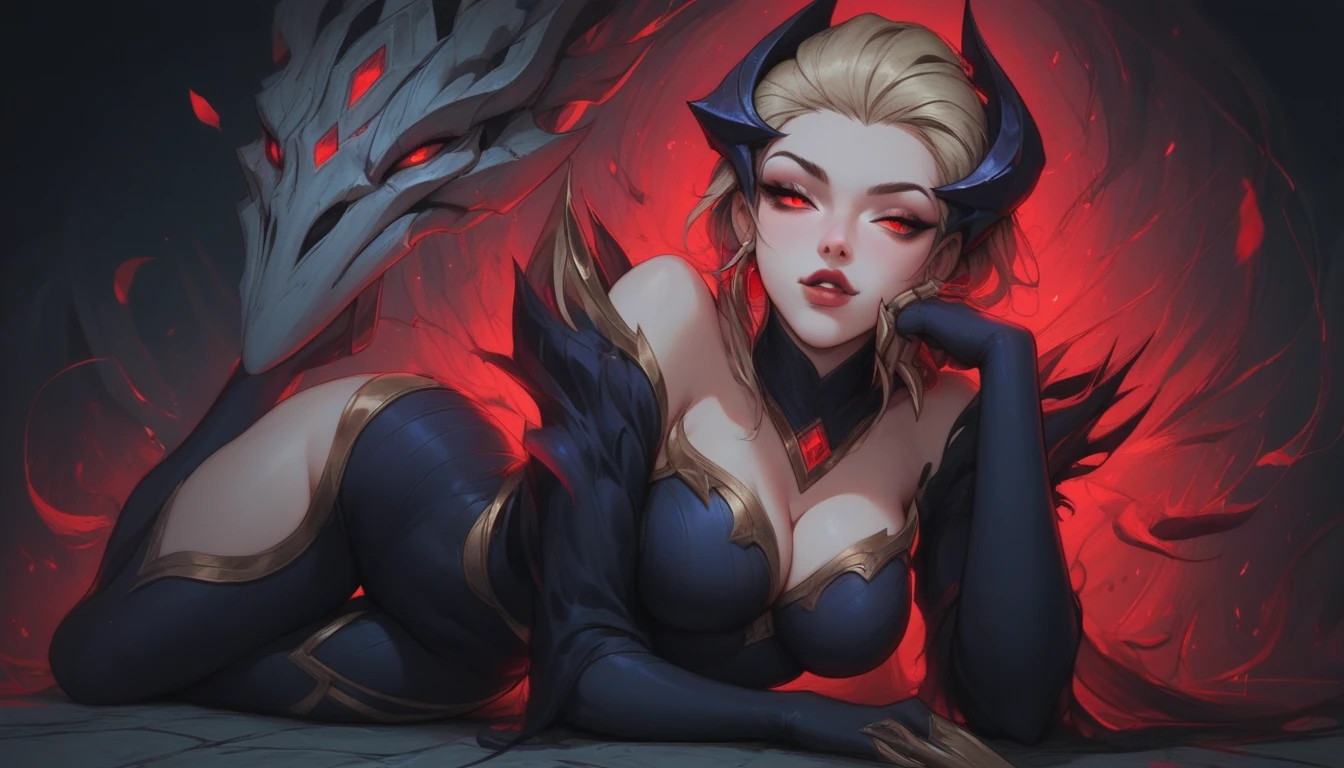 masterpiece, best quality, 1girl, elise, spidergirl, big breasts, black lips, makeup, smile, looking at viewer, cavern background <lora:Elise:1>