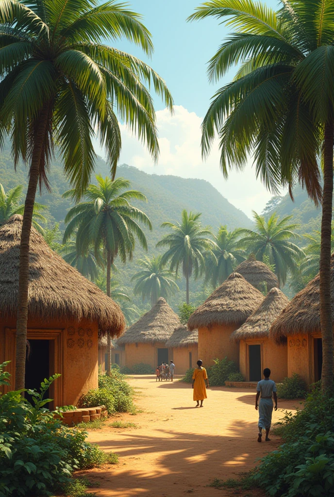 traditional-igbo-village-display-of-mud-houses-and-palm-trees