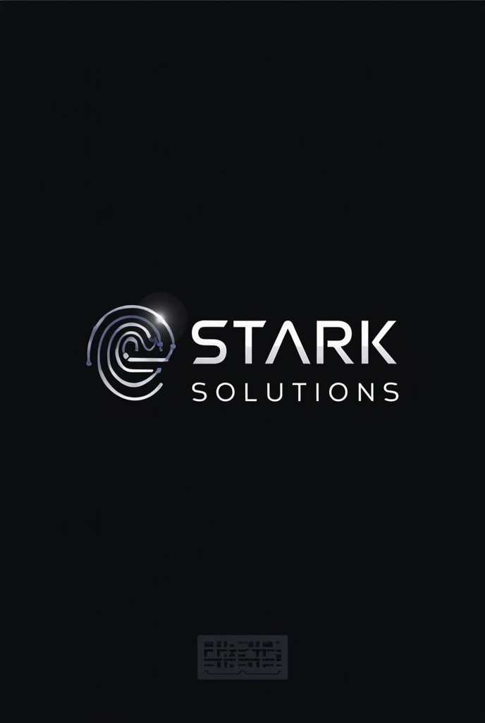 Create a business logo with the name stark solution in the most technological style with a solid and objective appearance