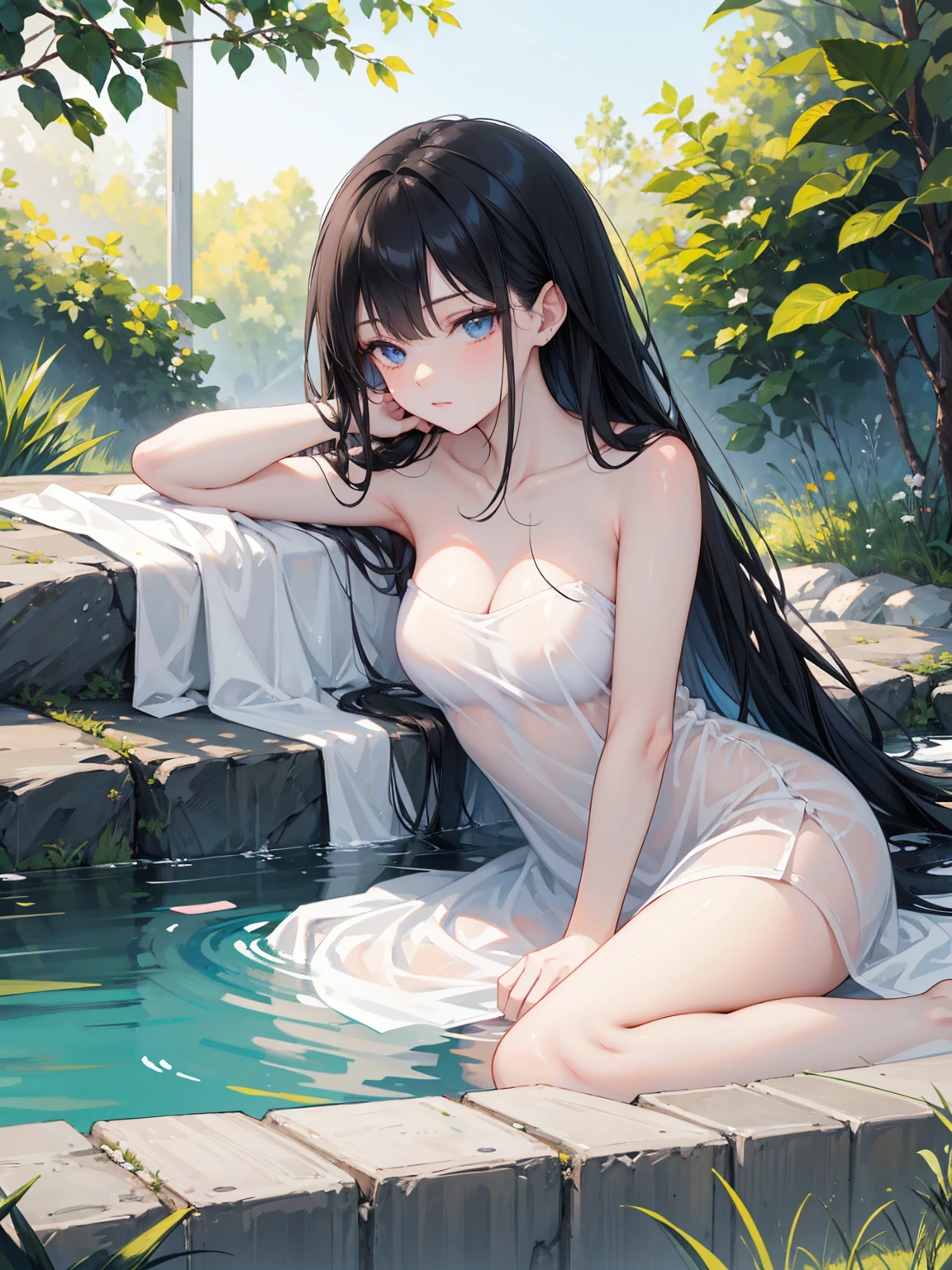 Long straight wavy black hair Men and women having sex At the Lake Insert Perfect limbs Naked men and women Lying on your back Insertされるおんなのこ One person's perspective
