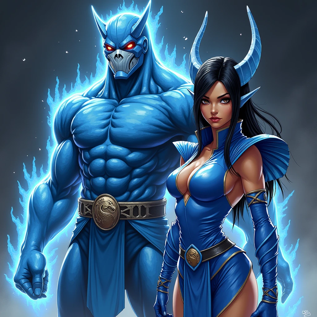 Unusually developed muscular body, cartoon alien with claws and black body, holding a woman, celshade, Guyver style,