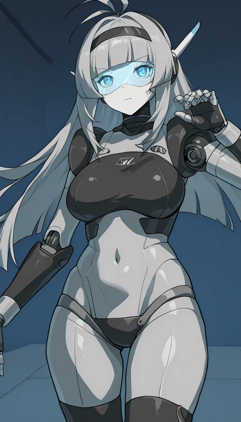 1girl in, bodysuit space suit, tight-fitting suit,white mechanical bodysuit,Cyberpunk Suit,angry, Full face blush, Dress Lift, NSFW, silver mechanical panties, garter strap,, 细致背景, masterpiece, top-quality,