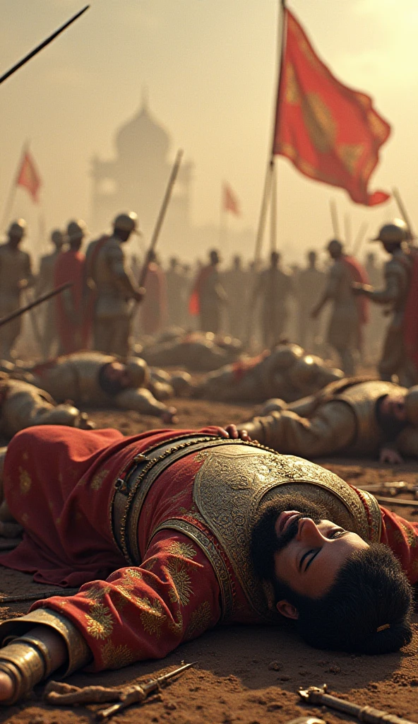 Indian king defeat in Battle and dead
