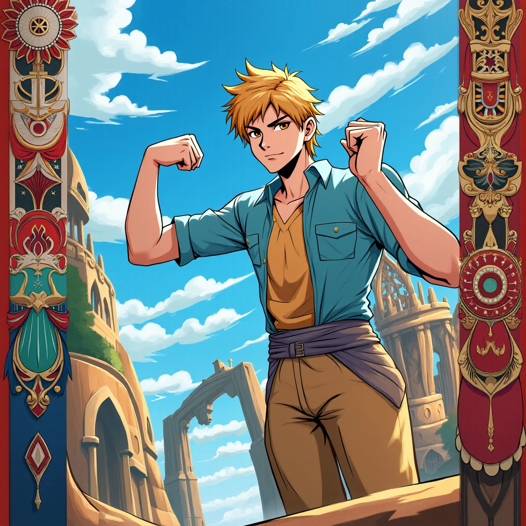 a man standing alefthaustl <lora:Alef_Thau_v3-000010:1>