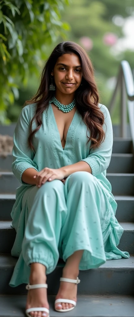 (full body) Single pic of sexy aishwarya rai, perfect breasts, sweat on body, chubby cheeks, seductive face ,one shoulder bodycon Midi dress pink,,Cute smile, blonde bun hair, (green eyes:0.8), cute young face, (cinematic:1.3), intricate details, (ArtStation:1.2), sitting top of table