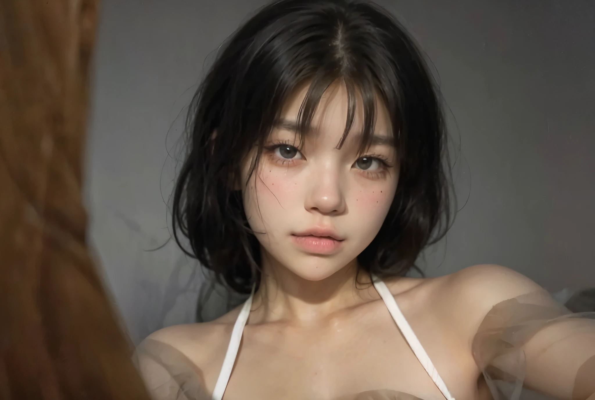 (Browsing Caution:1,4),Mix 4, (8k, RAWphotograph, Highest quality, Tabletop: 1.45), (Realistic, Realistic: 1.37),illumination, night, プロのillumination, photographn mapping, Radio City, Physically Based Rendering, Gradient Brunette, 高品質のphotograph, High resolution, 1080P, (Detailed facial depiction), (Detailed description of the hand), (Delicate CG), Extreme light and shadow, Rich details, (Detailed facial features), (Highest quality), Look in front of you, Highly detailed face, Highly detailed lips,  超High resolution, (truth: 1.4), photograph, 1 , [(sad)],  , Thin limbs, movie, Cool pose, I Cup, Highest qualityな完璧なボディ, photographのような, (1 : 1.3), Perfect balance, (Huge, Perfect breasts, Areola),(Realistic, Realistic:1.37),One Girl, Cowboy Shot,Professional Lighting, Photon Mapping, Radio City, RAWphotograph、(Realistic:1.4)、Octane Rendering、Complex 3D rendering with ultra-detail, Studio Soft Light, Rim Light, Crisp details, Super detailed, Realistic skin texture, detailed aspects, Beautiful details in the eyes, Highly detailed CG Unity 16k wallpaper, Compensate, (Detailed Background:1.2),Highest quality, 超High resolution, Tabletop, One Girl, One Girl,alone, Upper Body,Show Viewer, White Background, Bobcut, short hair, Multicolored Hair, Compensate , Lips parted, Black Lips, eyeliner, Gothic, Goth Girl,((Multicolored Hairの色:1.2)),(((Completely naked))),(((nsfw))),((Small breasts:1.2)),(((nsfw))) ,(((Completely naked))),