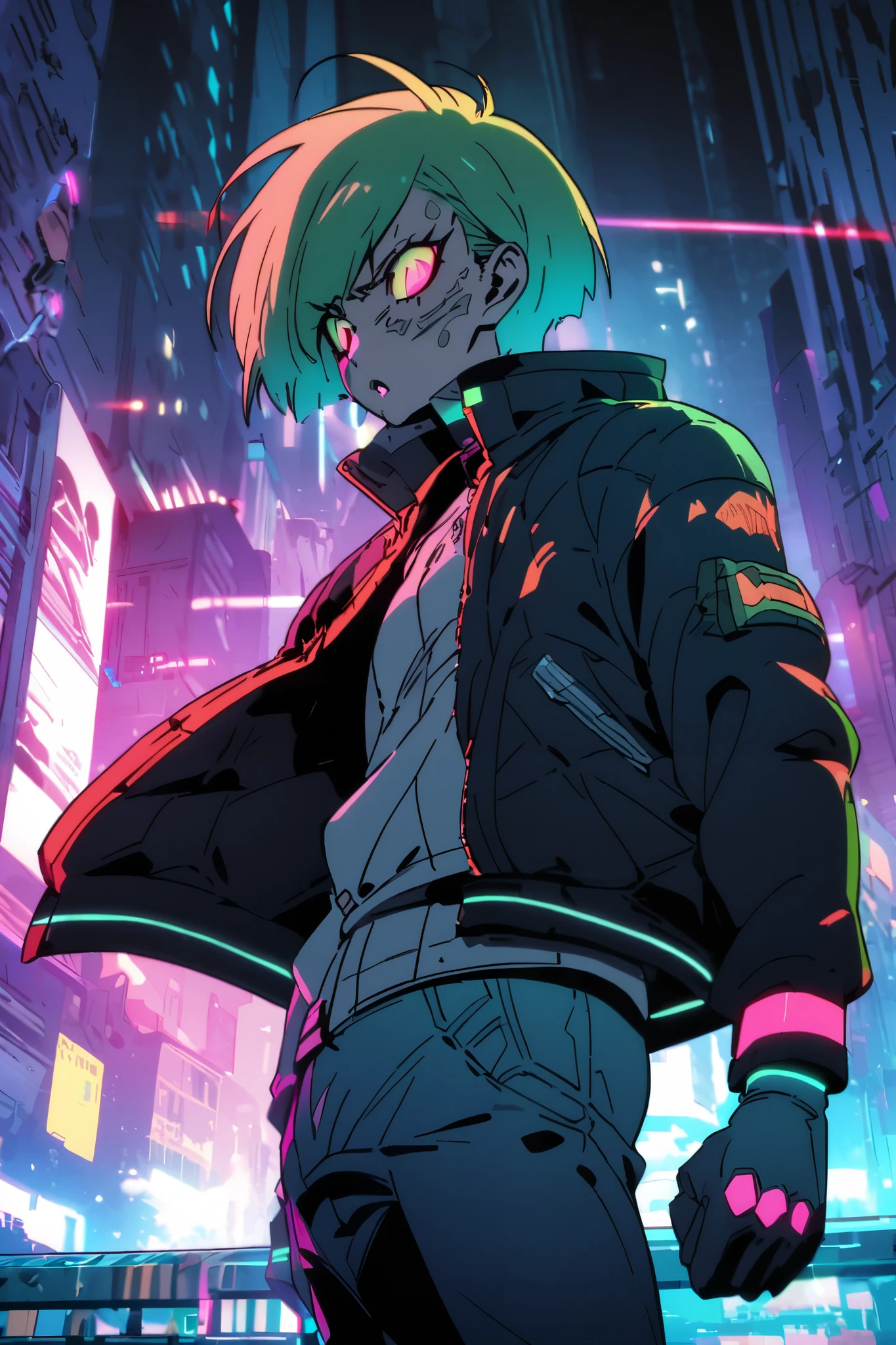 Un jeune garcon chasseur de primes possedant deux colts et les pouvoirs de l oiseau vermillon il chasse mutants zombies et autres sombres hors la loi dans le style cyberpunk manga