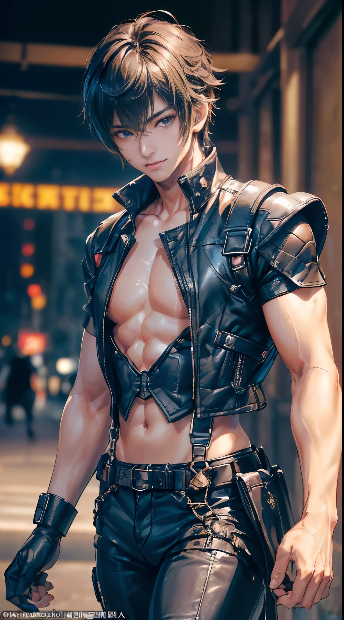high quality, detailed, Realistic, (19 years old japanese idol boy), (detailed black eyes), (black short hair), (abs:1.5), (shiny skin), (whip), (leather bondage), dungeon, harness, (leather tiny thongs), (bulge:1.2), candle, (detailed areola:1.2)