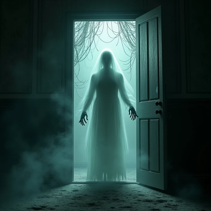 Ghost, door, hands, sombrio, dark, teias, scary, 