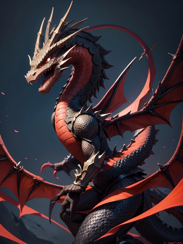 Monster Hunter、((Rathalos))、Red scales all over the body、Dragon、Blue Eyes、erection、Erect penis、(((Fucking from behind)))