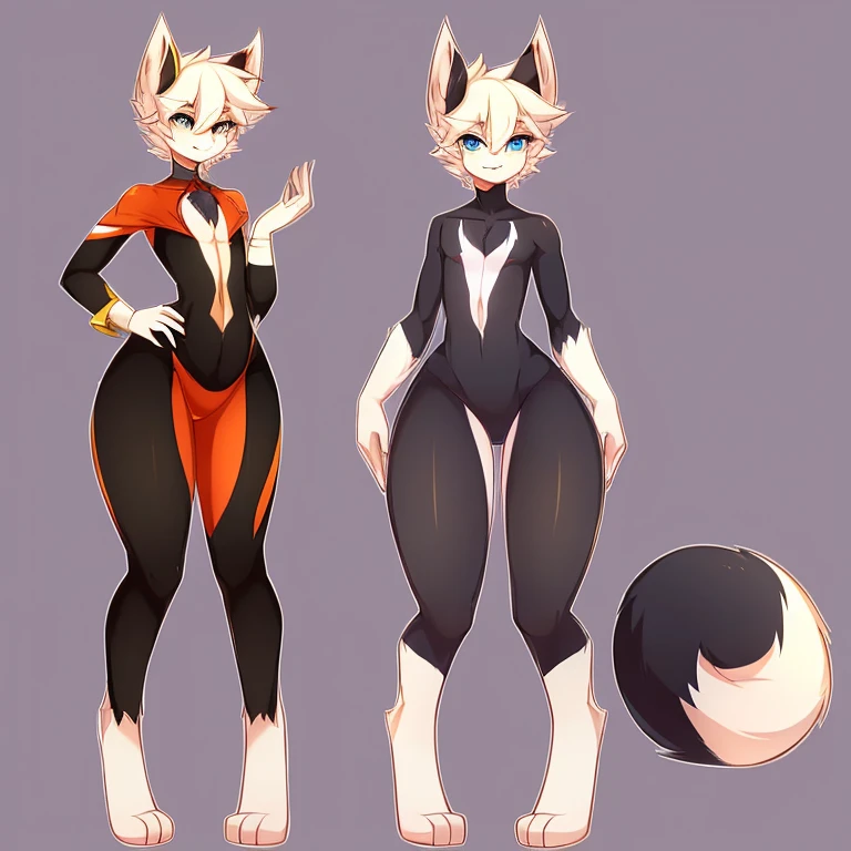 A red panda furry femboy with there knees together and feet apart and they look embarrased and they wear tight underwear